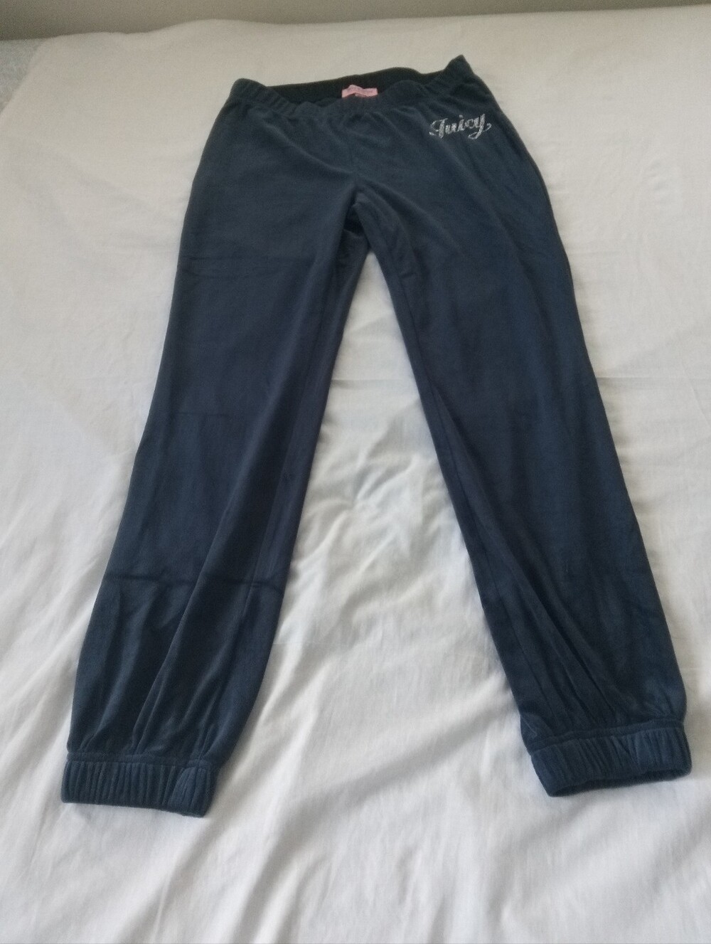 Juicy Couture Women's Navy Velour Jogger Pants